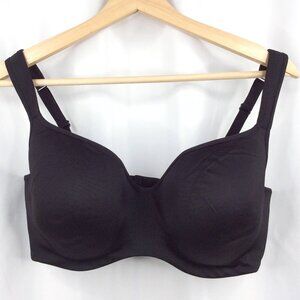 Lane Bryant Cacique Smooth T-Shirt Bra 40DDD Black Comfort Straps Lightly Lined